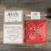 Shimmer Red Laser Cut Wedding Invitations Printed